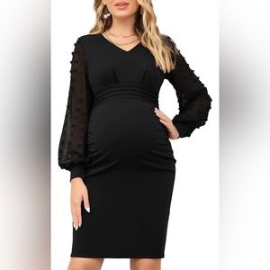 Black Maternity Bodycon Dress